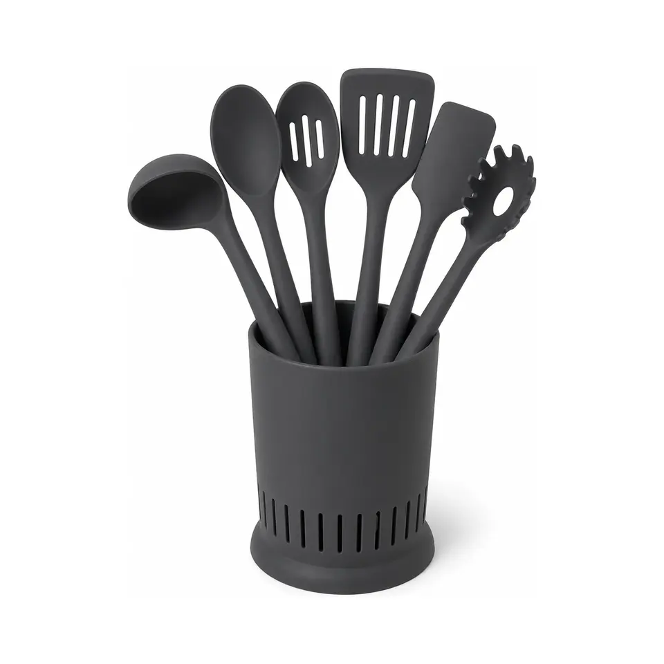 Loop Silicone Utensil Set shown in a clean full product view