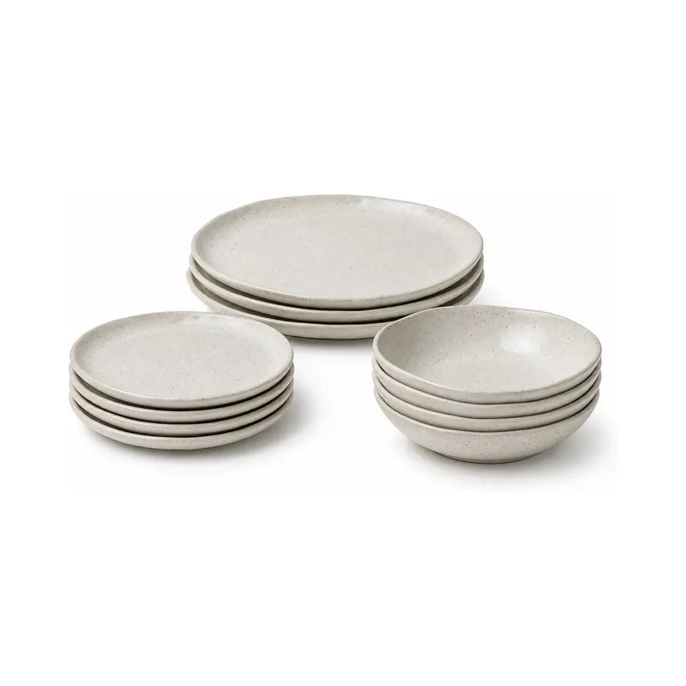Shada Stoneware Dinner Set shown in a clean full product view