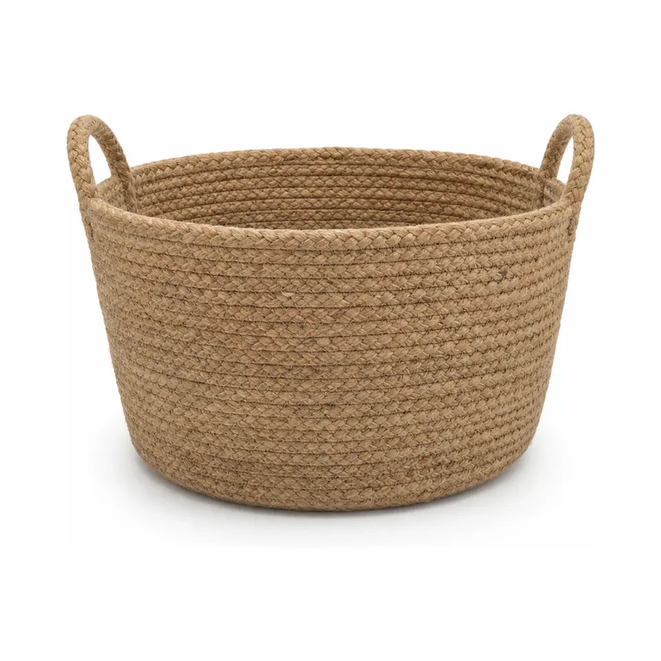 Jute Nest Storage Basket shown in a clean full product view