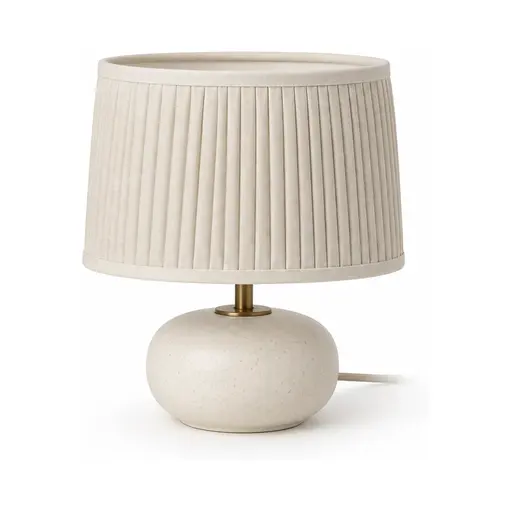 Mira Pleated Bedside Lamp shown in a clean full product view